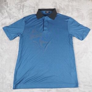 Theory Kayser Polo Mens XS Shirt, Modal Blend Knit Contrast Collar Anemone
